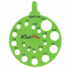Линейка Knitpro Круглая для определения номера спиц, пластик, зеленый (10992)