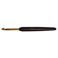 Крючок вязальный Knitpro Basix Aluminum 6мм жёлтый с ручкой (30809)