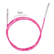 Тросик для съемных спиц Knitpro Smartstix длина 100см, розовый (42175)