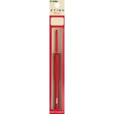 Крючок вязальный Tulip с ручкой ETIMO Red 2мм, алюминий/пластик, красный 2мм (TED-020e)